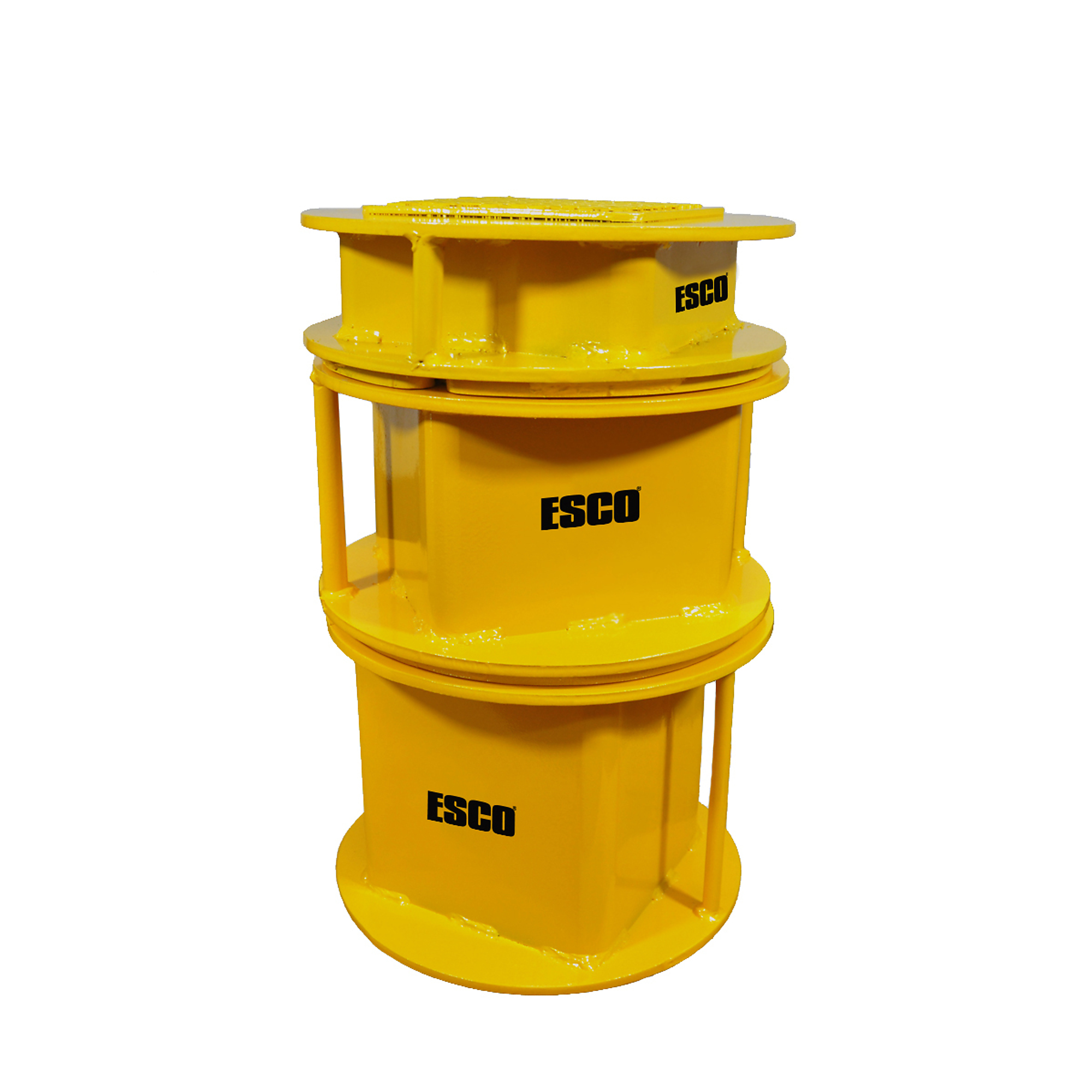 ESCO Interlocking Steel Cribbing Set #12500 includes 3 separate cribbing pieces with a 55 ton capacity per stand.